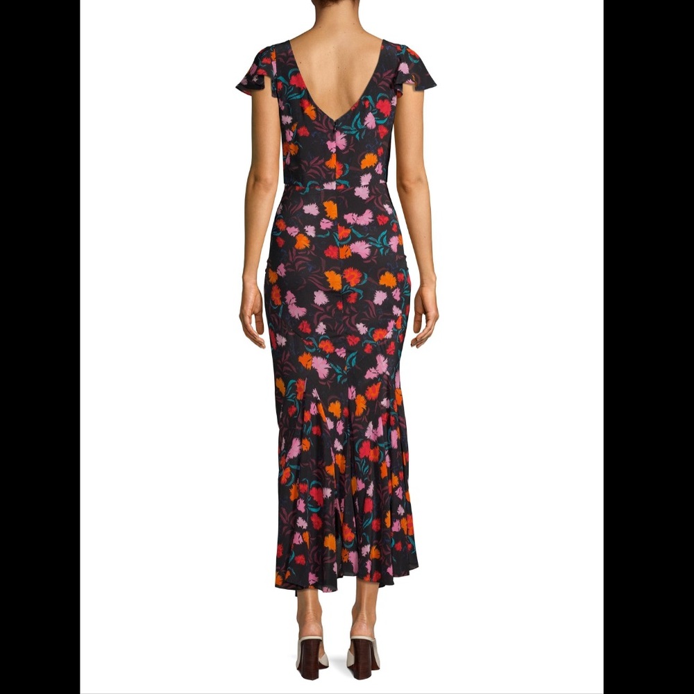 NWT SALONI Silk Crepe De Chine Daphne Dress in Black Azalea US 0 / UK 4